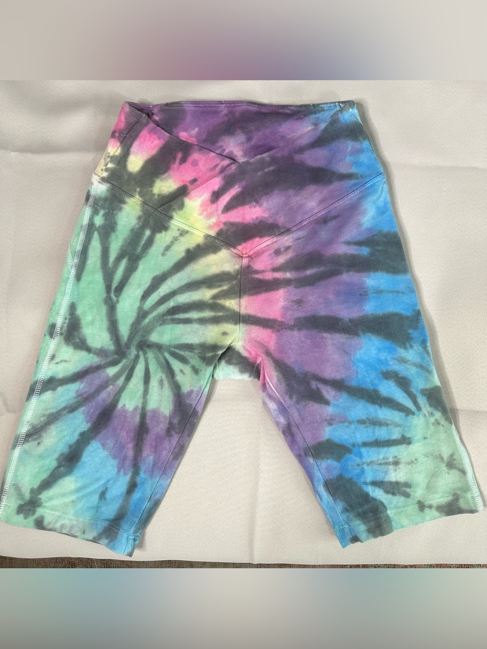PINK Victoria's Secret Women’s Tie-Dye Biker Shorts- Purple, Blue, Green, Pink